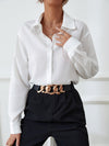 Solid Button Front Shirt