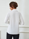 Solid Button Front Shirt