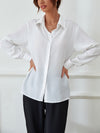 Solid Button Front Shirt
