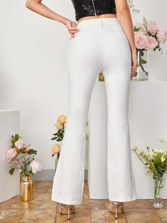 BAE Slit Hem Flare Leg Pants