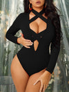 SXY Criss Cross Cut Out Bodysuit