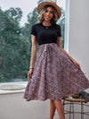 Ditsy Floral Belted A line Dress