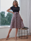 Ditsy Floral Belted A line Dress