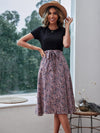Ditsy Floral Belted A line Dress