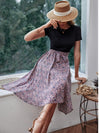 Ditsy Floral Belted A line Dress