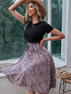 Ditsy Floral Belted A line Dress