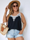Plus Guipure Lace Panel Cami Top
