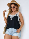 Plus Guipure Lace Panel Cami Top