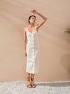 Button Through Lace Cami Dress