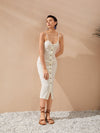 Button Through Lace Cami Dress