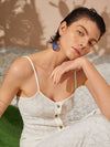 Button Through Lace Cami Dress