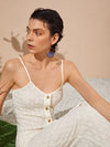 Button Through Lace Cami Dress