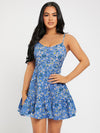 PETITE Ditsy Floral Ruffle Hem Cami Dress