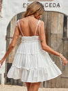 Swiss Dot Frill Trim Cami Dress