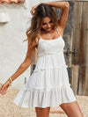 Swiss Dot Frill Trim Cami Dress