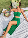 Cut Out Split Thigh Tube Dress