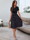Ditsy Floral Belted A line Dress