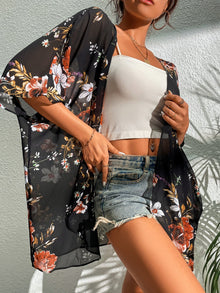  Floral Chiffon Kimono