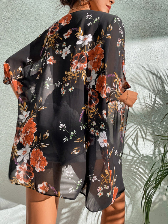 Floral Chiffon Kimono
