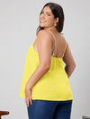 Plus Solid Scallop Trim Cami Top