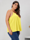 Plus Solid Scallop Trim Cami Top