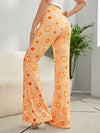 Floral Print Flare Leg Pants