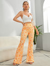 Floral Print Flare Leg Pants