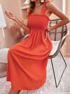Solid Shirred Bodice Cami Dress