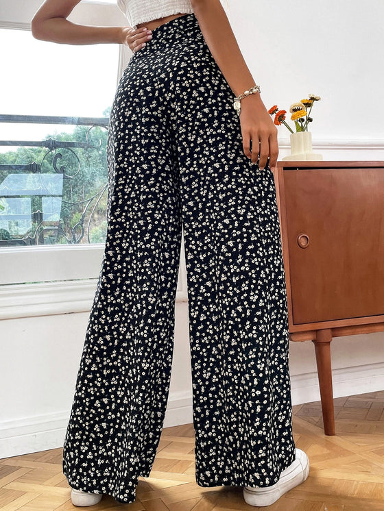 Ditsy Floral Wide Leg Pants