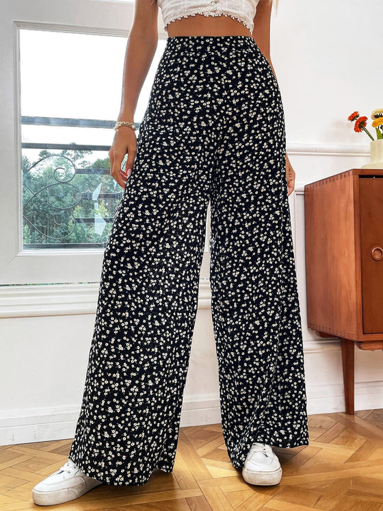 Ditsy Floral Wide Leg Pants