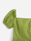 Puff Sleeve Zip Side Dress