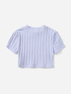 Girls Mock Neck Rib knit Top