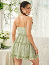 Ditsy Floral Frill Trim Cami Dress