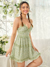 Ditsy Floral Frill Trim Cami Dress