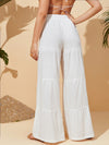 Solid Ruffle Hem Pants