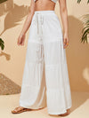 Solid Ruffle Hem Pants