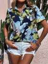 Tropical Print Button Through Shirt