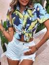 Tropical Print Button Through Shirt