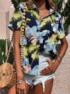 Tropical Print Button Through Shirt