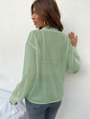 Drop Shoulder Sheer Shirt Without Bra