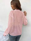 Drop Shoulder Sheer Shirt Without Bra