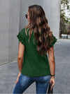 Ruffle Cuff Solid Tee
