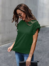 Ruffle Cuff Solid Tee