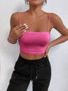 PETITE Solid Slim Crop Cami Top