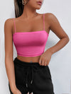 PETITE Solid Slim Crop Cami Top