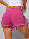 Ripped Frayed Hem Denim Shorts