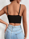 Scallop Trim Bustier Crop Lace Cami Top