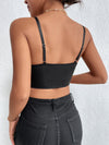 Scallop Trim Bustier Crop Lace Cami Top