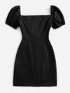 Puff Sleeve Zip Side Dress