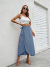 Ditsy Floral Print Tie Side Wrap Skirt
